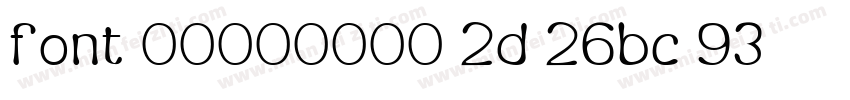 font 00000000 2d 26bc 93字体转换